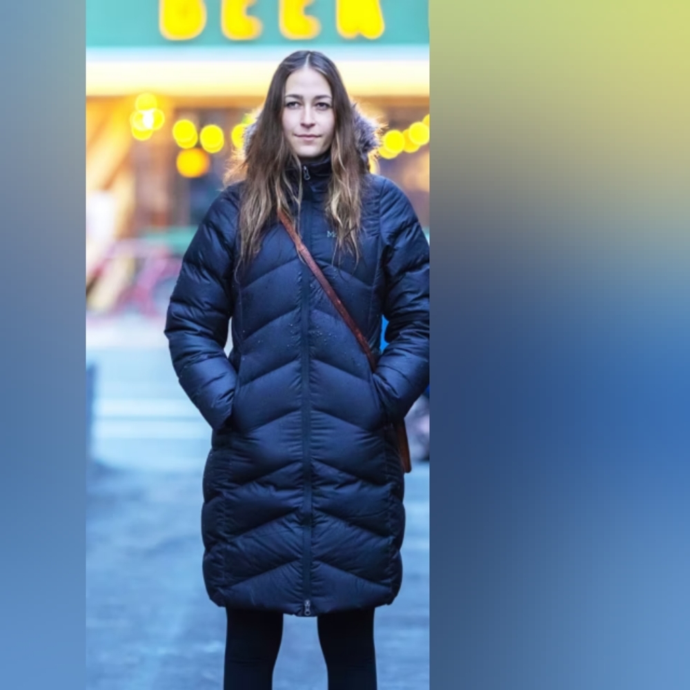 NWT: Marmot Women's Black XS Montreaux Full-Length Down Puffer